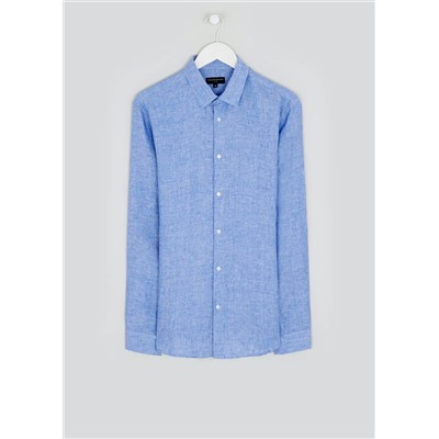 Taylor & Wright Long Sleeve Slim Fit Linen Shirt