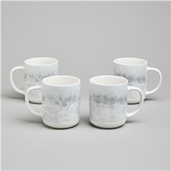 НАБОР КРУЖЕК BRONCO "DAILY" 4 ШТ. 350 МЛ СЕРЫЙ