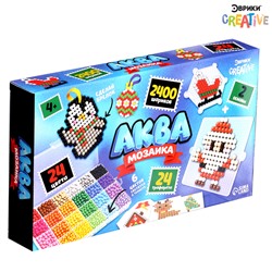 Аквамозаика «Новогодний набор», 2400 шариков, 24 фигурки