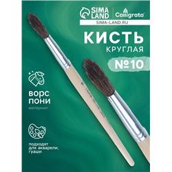 Кисть круглая, ворс "Пони", № 10