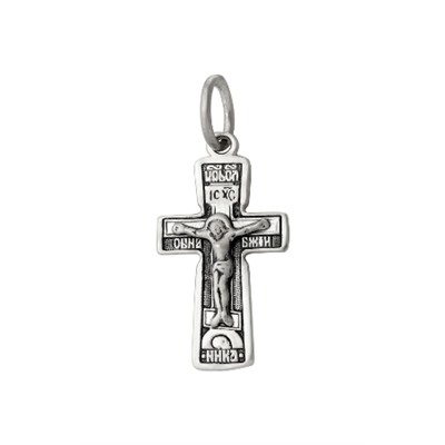 Крест из серебра литье частичное чернение
