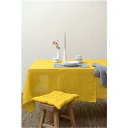 Дорожка на стол из стираного льна горчичного цвета из коллекции Essential, 45х150 см