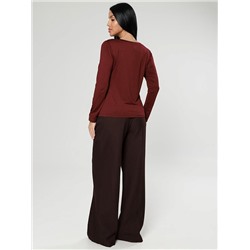 Женский лонгслив Энкар / бордовый