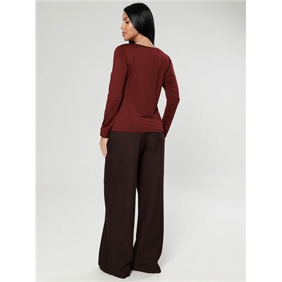 Женский лонгслив Энкар / бордовый