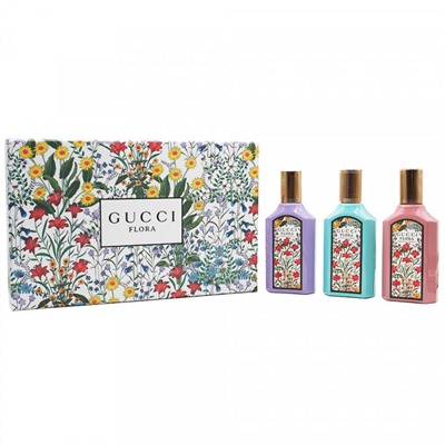Парфюмерный женский подарочный набор Gucci Flora Gorgeous 3 x 30 ml