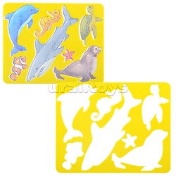 Трафарет "Морские обитатели"