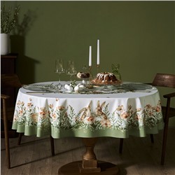 СКАТЕРТЬ ОВАЛЬНАЯ "SENSE", 140Х180СМ, 100% ХЛОПОК,ТВИЛ C ПРОПИТКОЙ