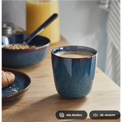 GLADELIG Becher, blau, 30 cl