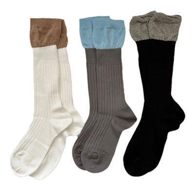 South Korean design goods, two-color socks, brand cotton set, trend of season