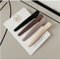 Металлические заколки-зажимы для волос с матовым покрытием 4 шт. КЛАССИЧЕСКАЯ ФОРМА