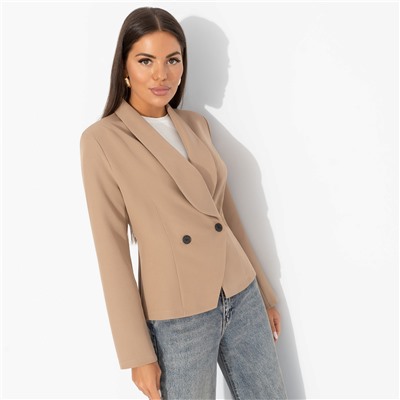Жакет полуприталенного силуэта, Невероятно прекрасна (biege)