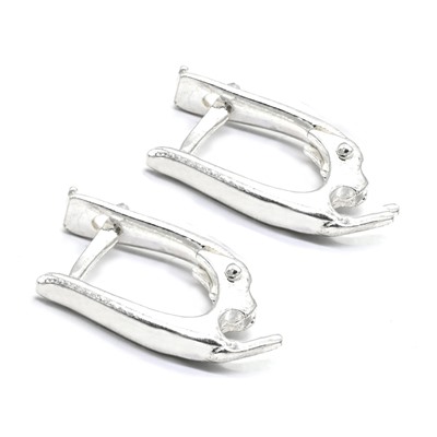 Серебряные швензы с английским замком 17*2,6мм, 1пара