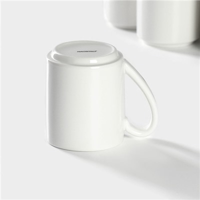 Набор кружек Magistro Mien, 270 мл, 6 шт., фарфор, белый