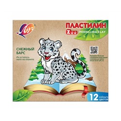 Пластилин Луч ZOO 12 цв. 180 г ассорти