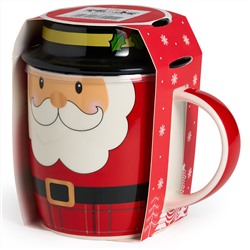 КРУЖКА С КРЫШКОЙ LEFARD "САНТА" 355 МЛ