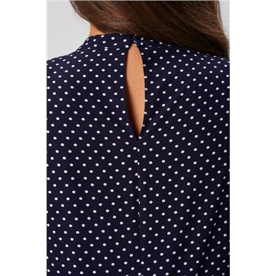 Блуза Lenata 11031 синий в белый горох