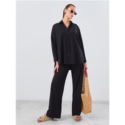 Рубашка oversize с тиснением