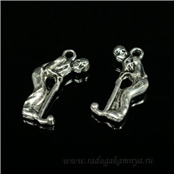Подвеска Гольфист 13*22мм цв.античное серебро (упаковка 20штук)