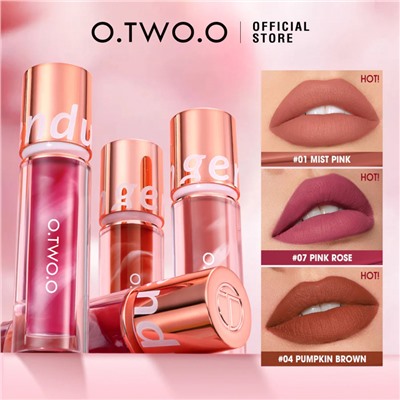 Матовая губная помада O.TWO.O New Trending Lip Gloss Marbling Water Proof Matt Finish Lip Stick № 3 Cocoa Brown