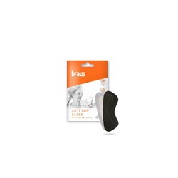 BRAUS Пяткоудерживатели Anti-slip BLACK Наклейки на задник обуви (кожа/латекс/липкая лента) ЧЕРНЫЕ БЕЗРАЗМЕРНЫЕ