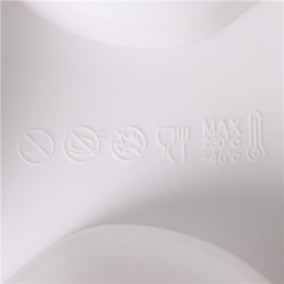 Форма для муссовых десертов и выпечки «Стоун», силикон, 30×18×3 см, 6 ячеек (8.5×6.5 см), белая