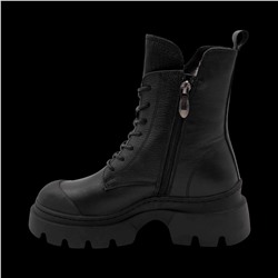 Ботинки из натуральной кожи на меху 6700-2 черные