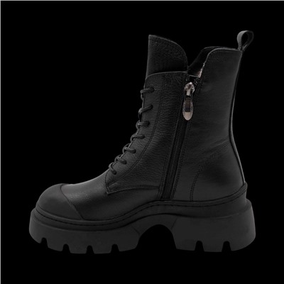 Ботинки из натуральной кожи на меху 6700-2 черные