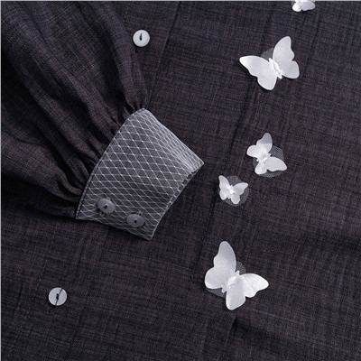 Рубашка с объемным декором, Нежный шум