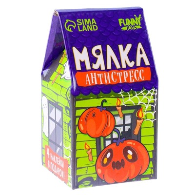 Мялка-антистресс «Тыковка» с наклейками, цвета МИКС