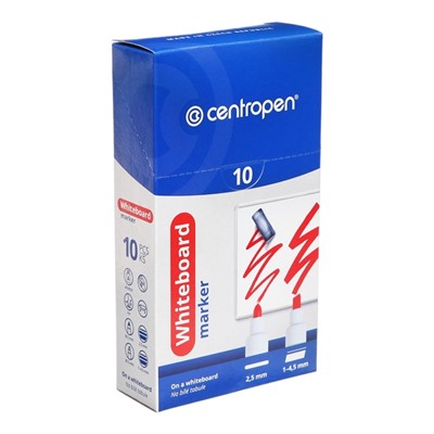 Маркер для доски 5.0 мм Centropen 8559, линия 2,5 мм, цвет синий