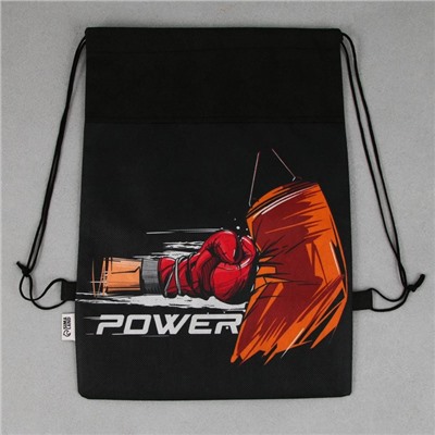 Мешок для обуви Power, нетканое полотно, размер 41×30 см