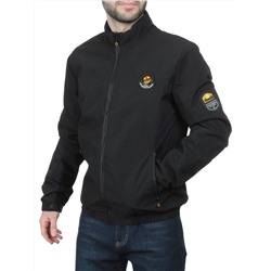 EM25057 BLACK Куртка-бомбер мужская демисезонная (100 гр. синтепон)