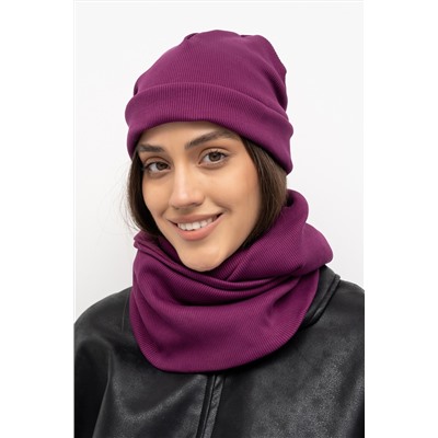 Шапка 25-608L11 сливовый