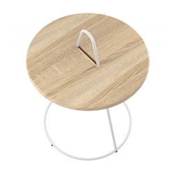 Столик журнальный SHT-CT36
                        белый муар / дуб сонома