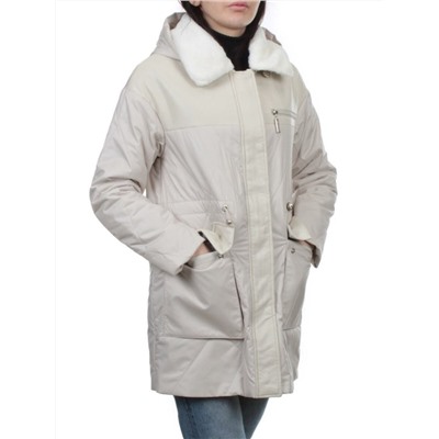 M24-096 LT. BEIGE Куртка демисезонная женская (100 гр. холлофайбер)