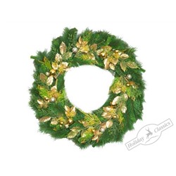 Венок хвойный "Золотой лес" 91 см