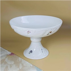 109-221 Фруктовница 26.5х18,5см на ножке КРОКУС в под.уп.(х6)Фарфор