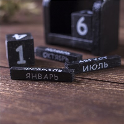 Вечный календарь настольный «Сова», 4×7×10 см, дерево