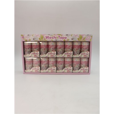 Набор декоративного скотча 10 шт. "Flower power", mix, шоу-бокс 8 шт.