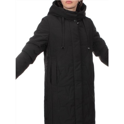 1120 BLACK Пальто зимнее облегченное женское (холлофайбер 150 гр.)