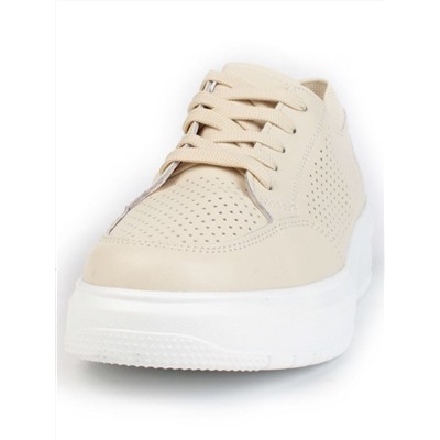 05-HY14-1D BEIGE Кроссовки женские (натуральная кожа)