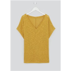 Papaya Curve V-Neck T-Shirt