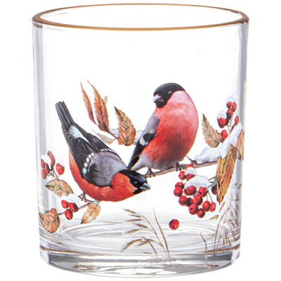 НАБОР СТАКАНОВ ИЗ 4-Х ШТ. "СНЕГИРИ" 320 МЛ