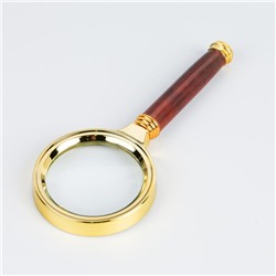 Лупа классическая в золотой оправе 6х, d=6см