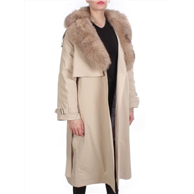21003 BEIGE Пальто зимнее женское MAILILUO (150 гр. холлофайбера)