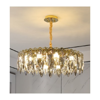 299-264 Люстра диам 100 см, выс. 20 см(х1)Кристаллы, нержавеющая сталь