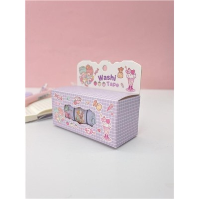 Набор декоративного скотча 4 шт. "Cute ballon" purple, шоу-бокс 12 шт.