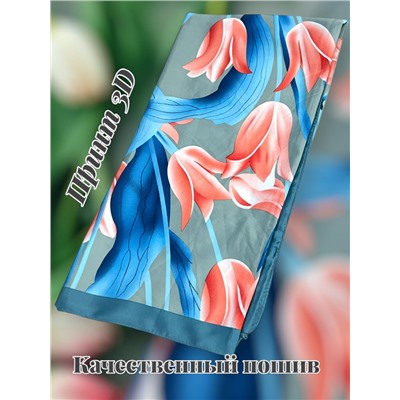 Платок шелковый "Тюльпаны" Арт 9062/9