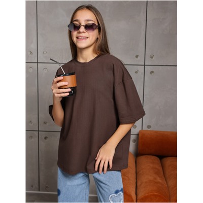 Футболка "Базовая" Шоколад Девочка
