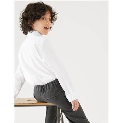 3pk Boys' Longer Length Easy Iron School Shirts (4-18 Yrs)